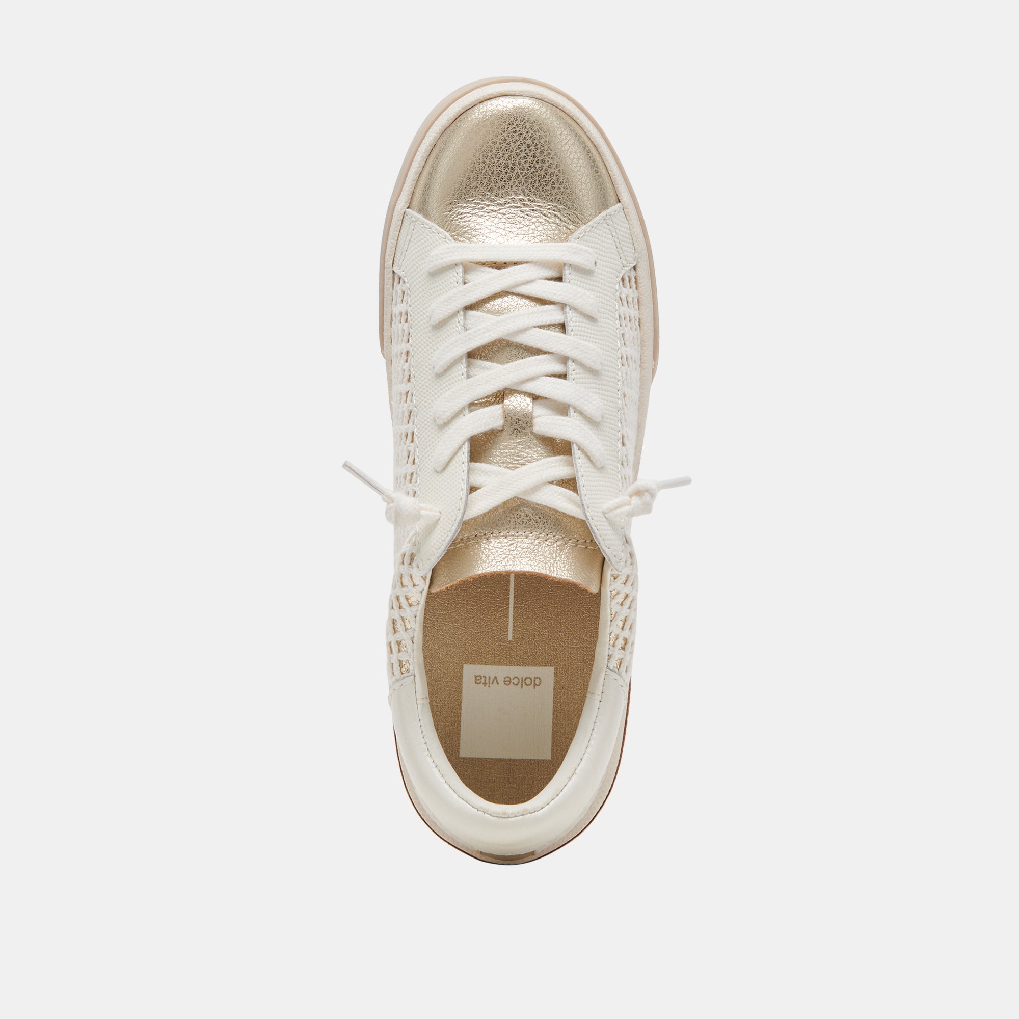ZINA SNEAKERS BONE GOLD WOVEN - Image 11