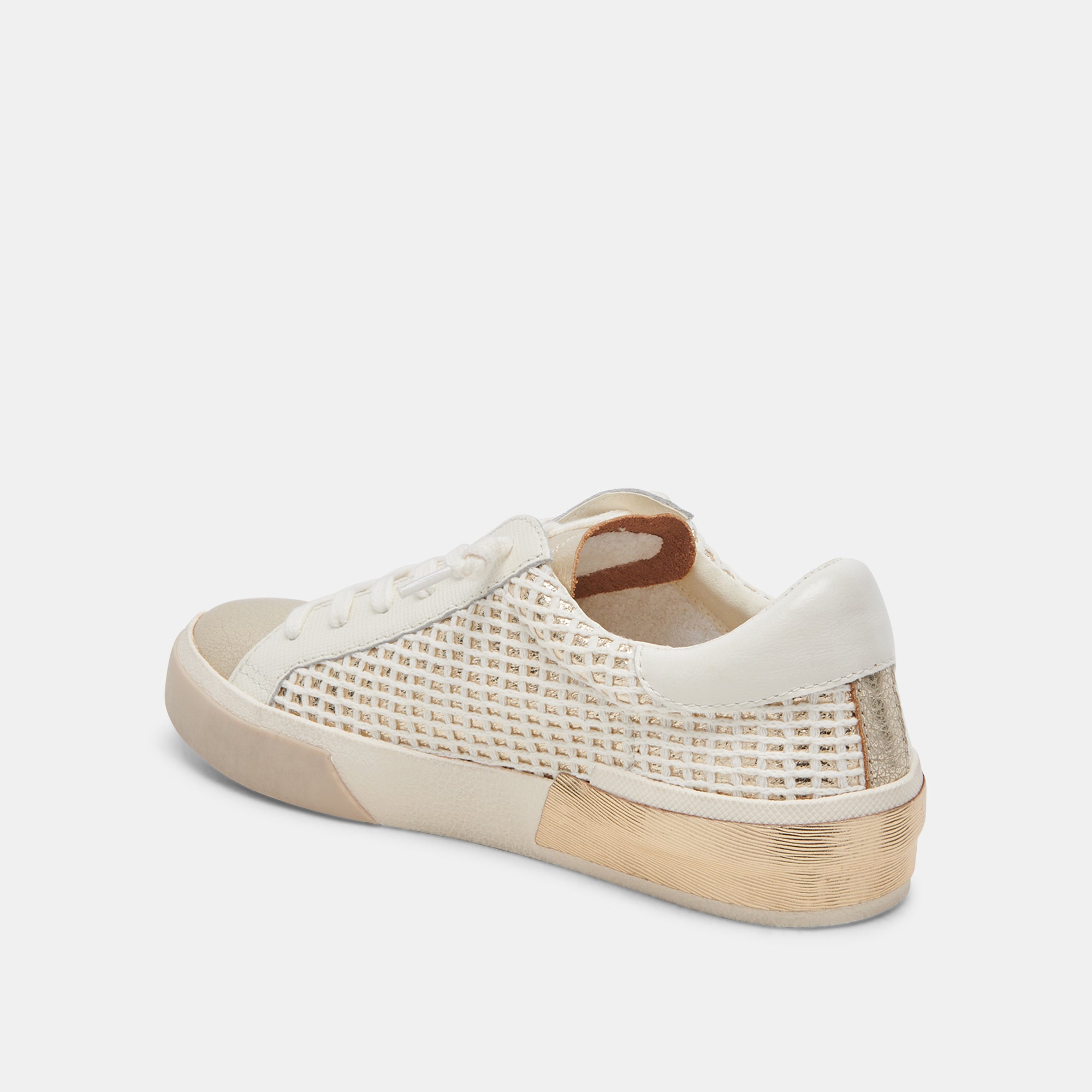 ZINA SNEAKERS BONE GOLD WOVEN - Image 8