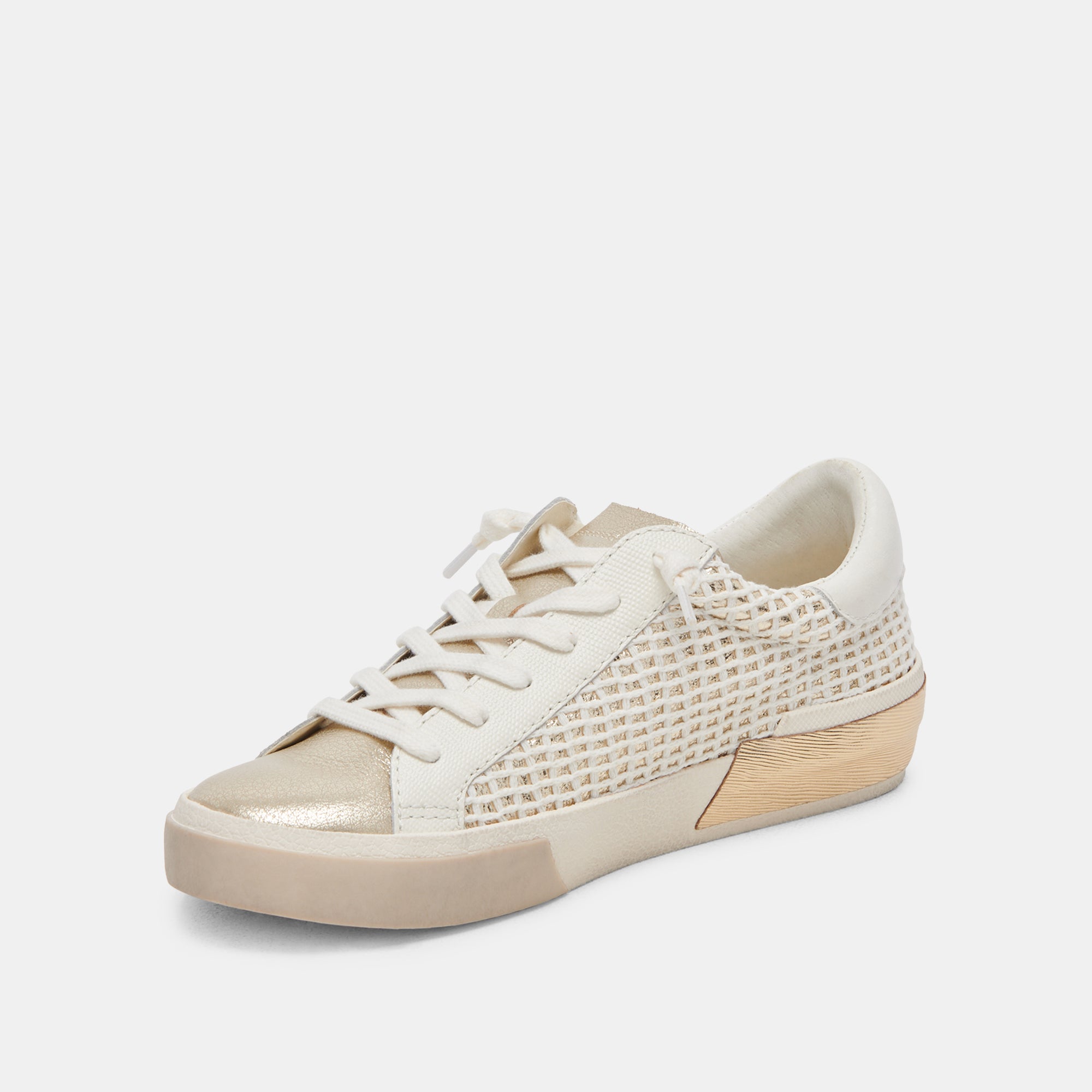 ZINA SNEAKERS BONE GOLD WOVEN - Image 7