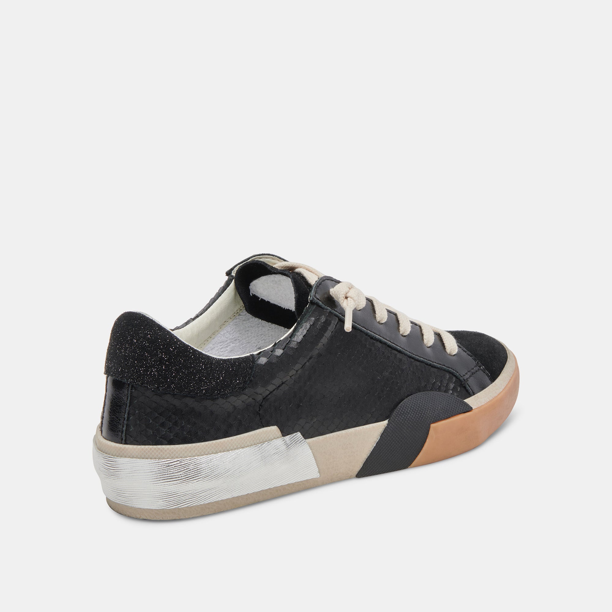 ZINA SNEAKERS ONYX EMBOSSED LEATHER - Image 4