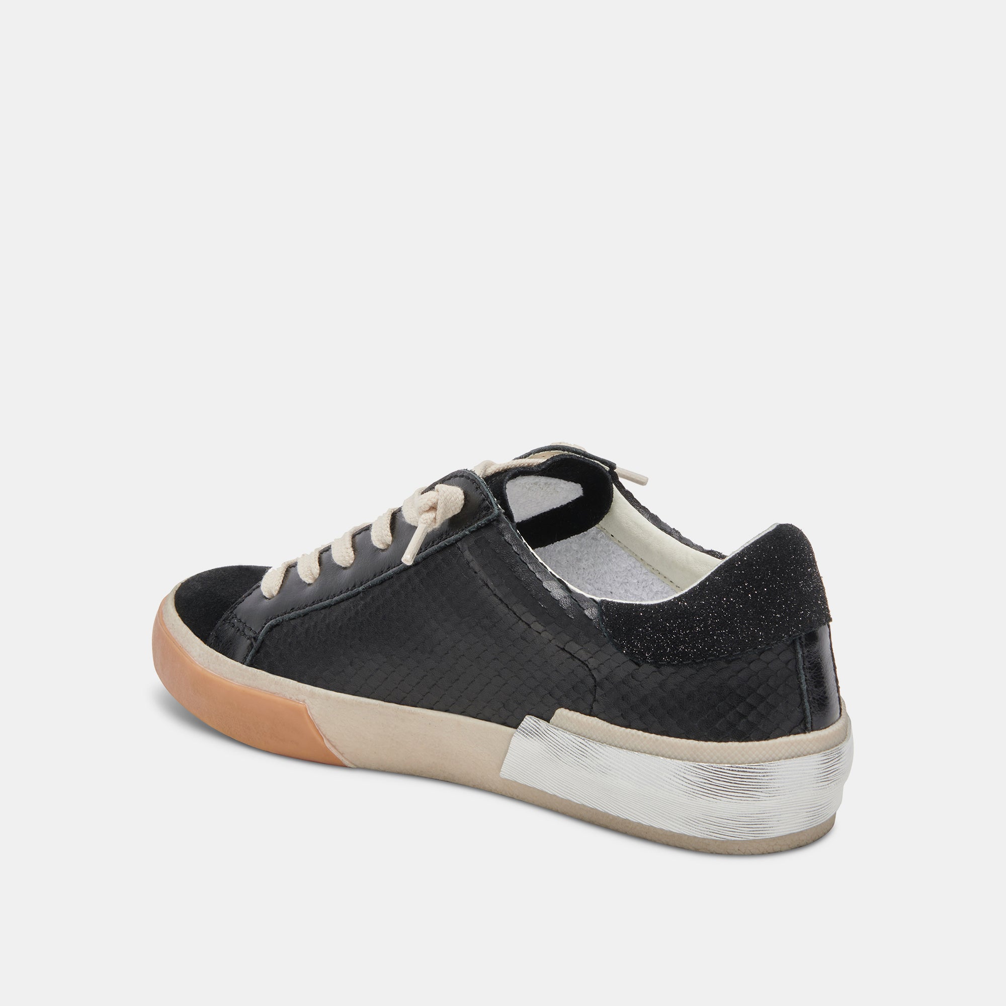 ZINA SNEAKERS ONYX EMBOSSED LEATHER - Image 6