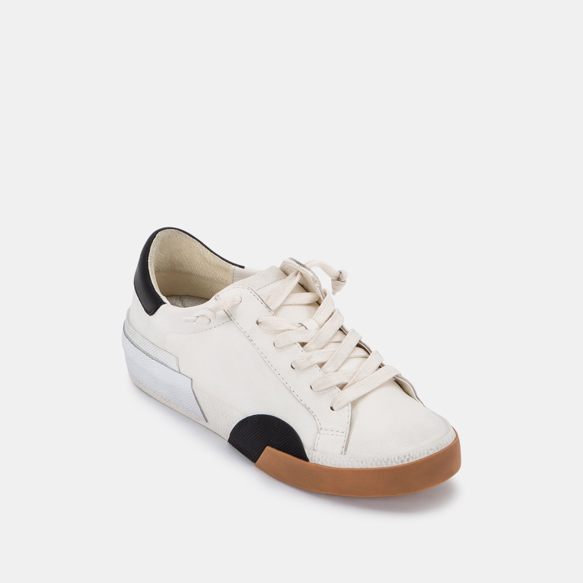 ZINA SNEAKERS WHITE BLACK LEATHER - Image 3