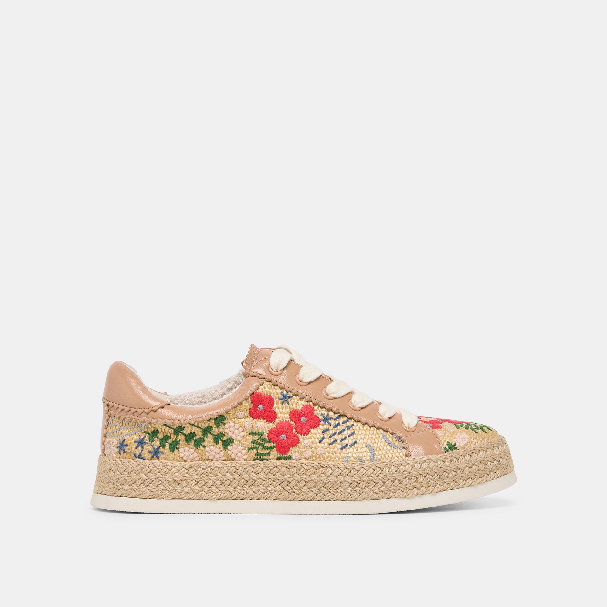 AZALIA SNEAKERS SAND FLORAL RAFFIA