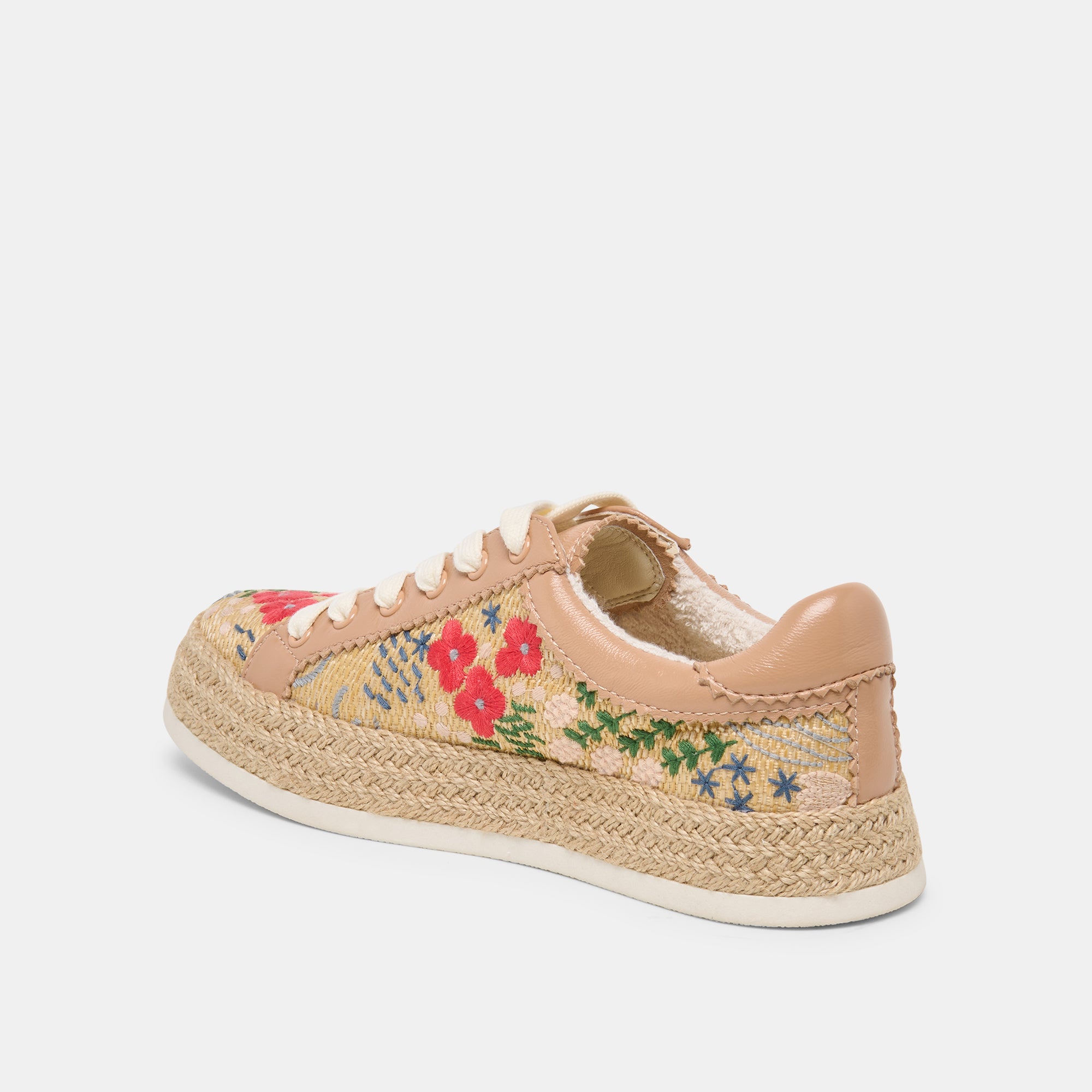 AZALIA SNEAKERS SAND FLORAL RAFFIA - Image 8