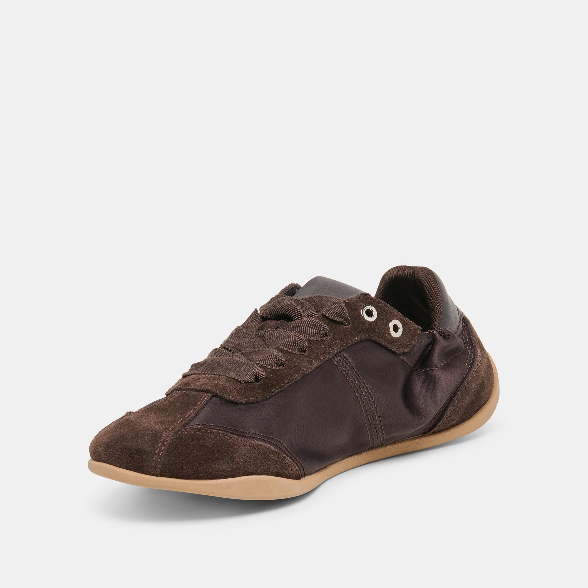 DAKODA SNEAKERS DK BROWN SATIN - Image 4