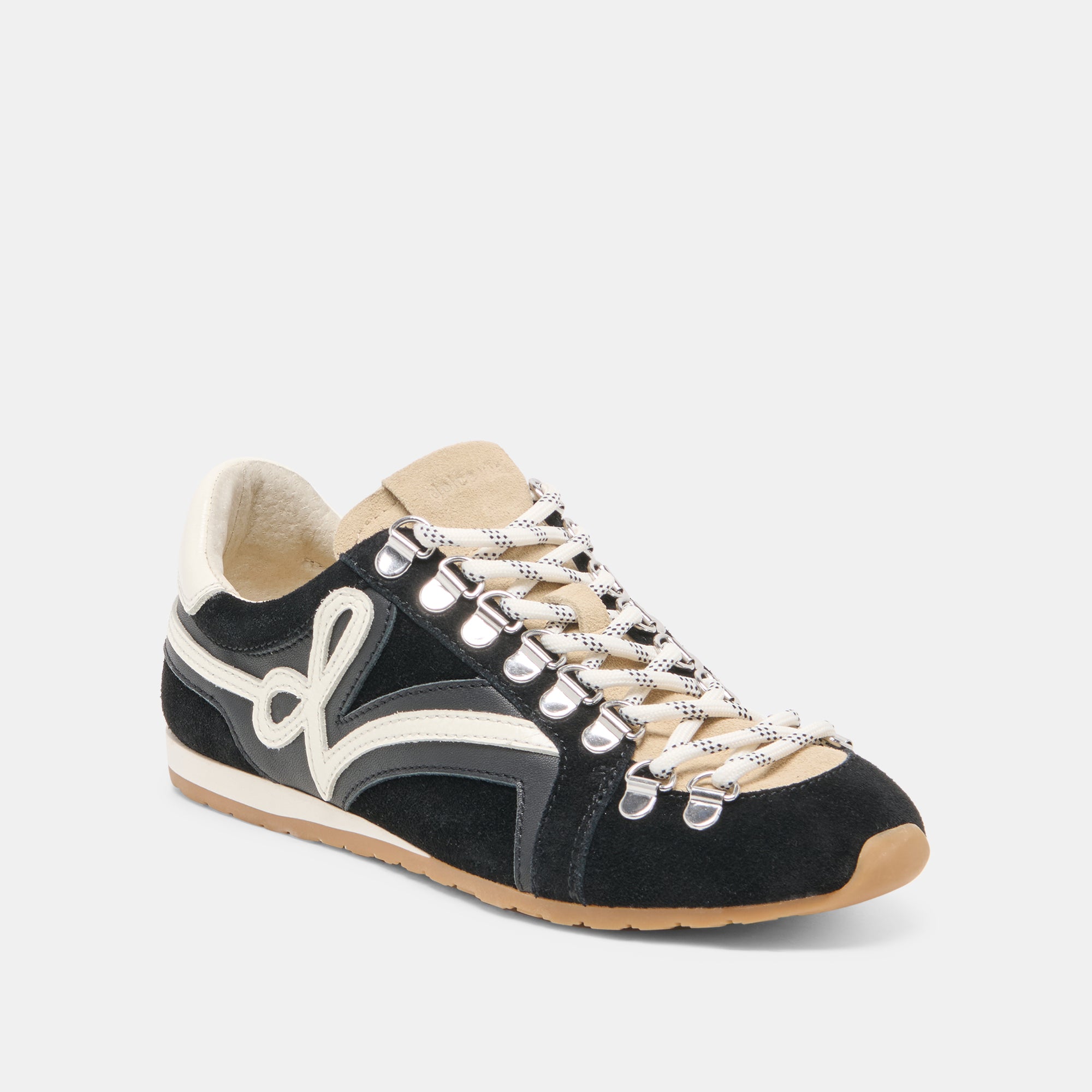 DEACON SNEAKERS BLACK WHITE SUEDE - Image 2