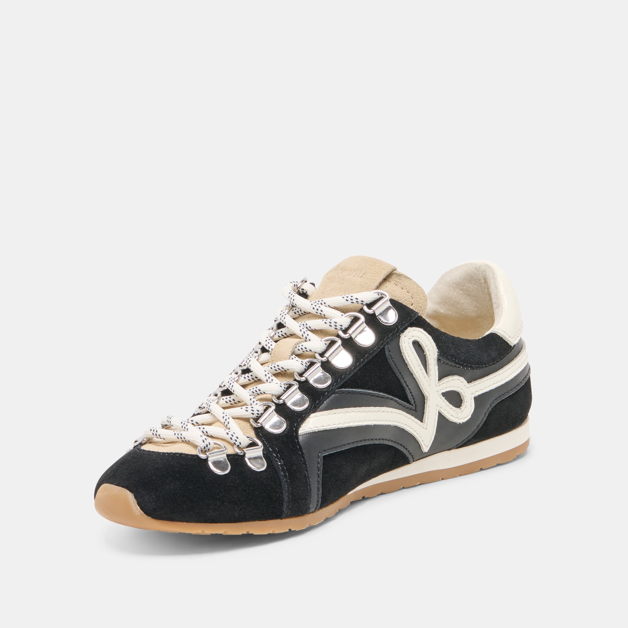 DEACON SNEAKERS BLACK WHITE SUEDE - Image 4