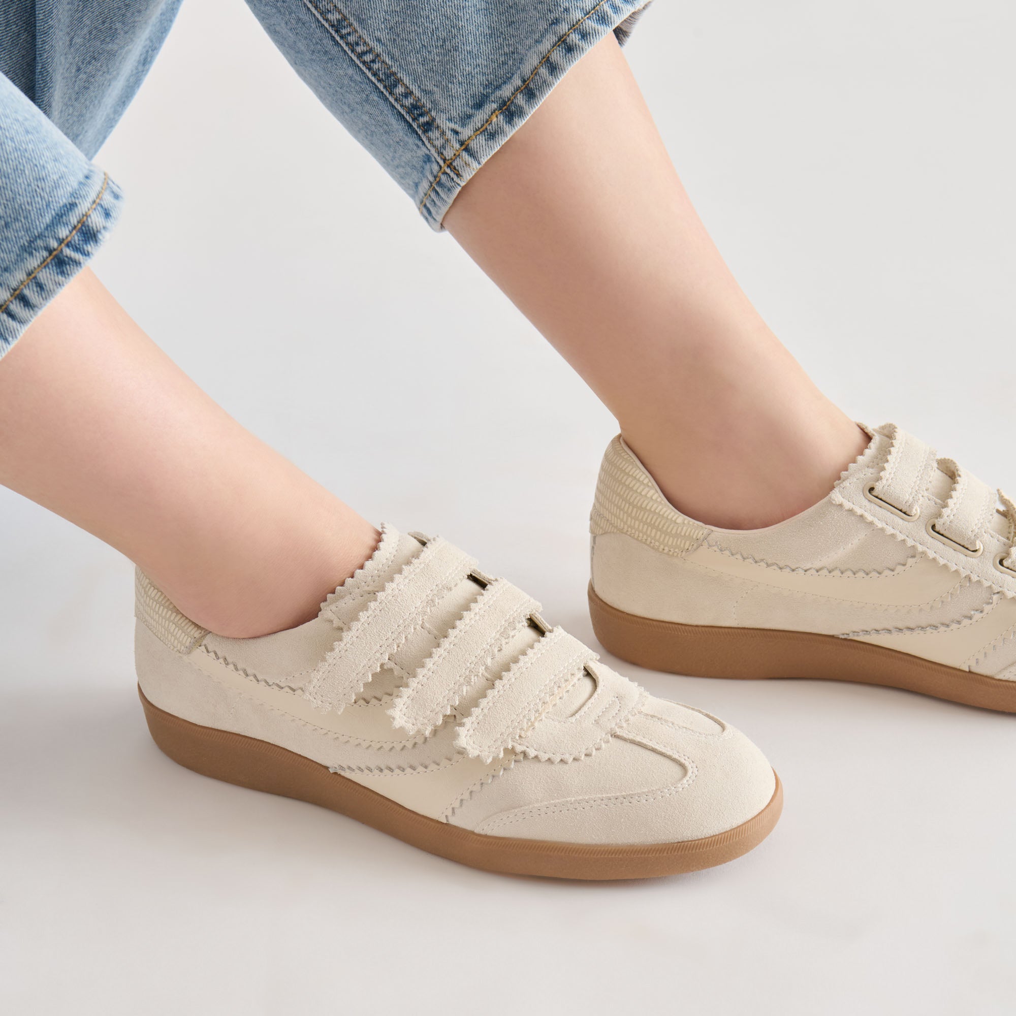 MERIT VELCRO SNEAKERS IVORY LEATHER - Image 4