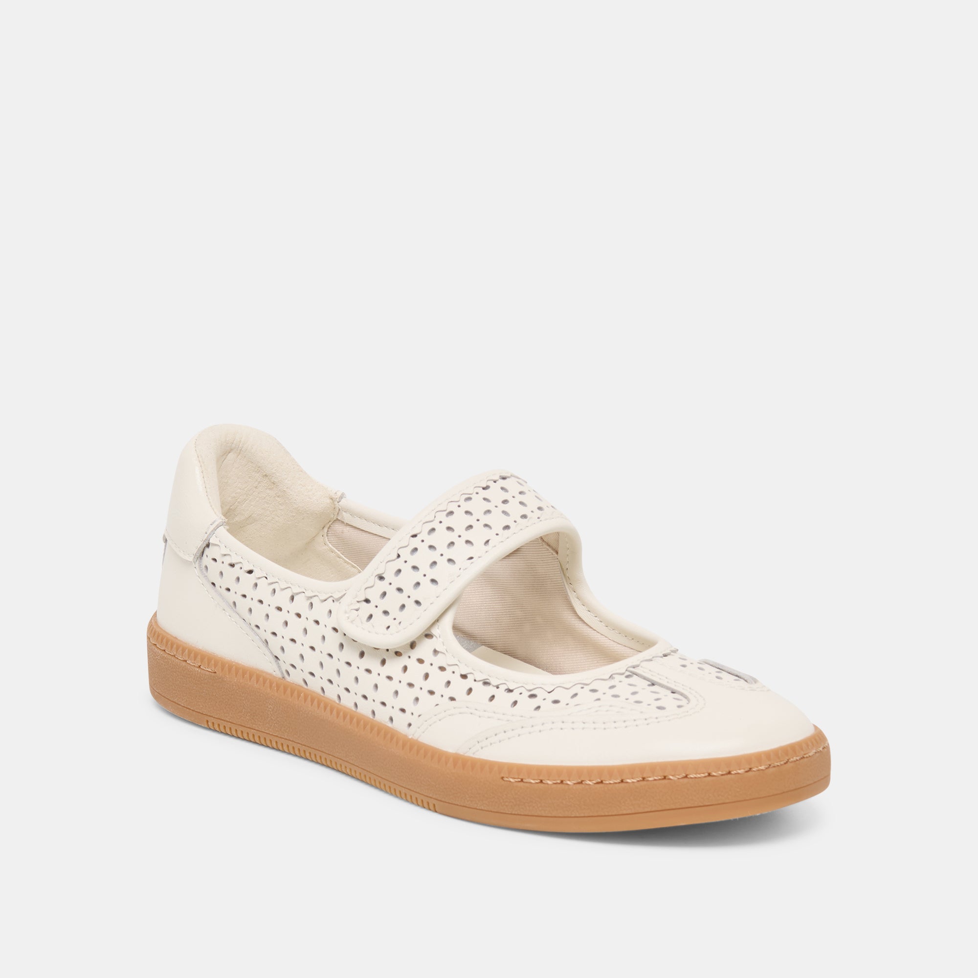 NANET SNEAKERS WHITE PERFORATED LEATHER - Image 3
