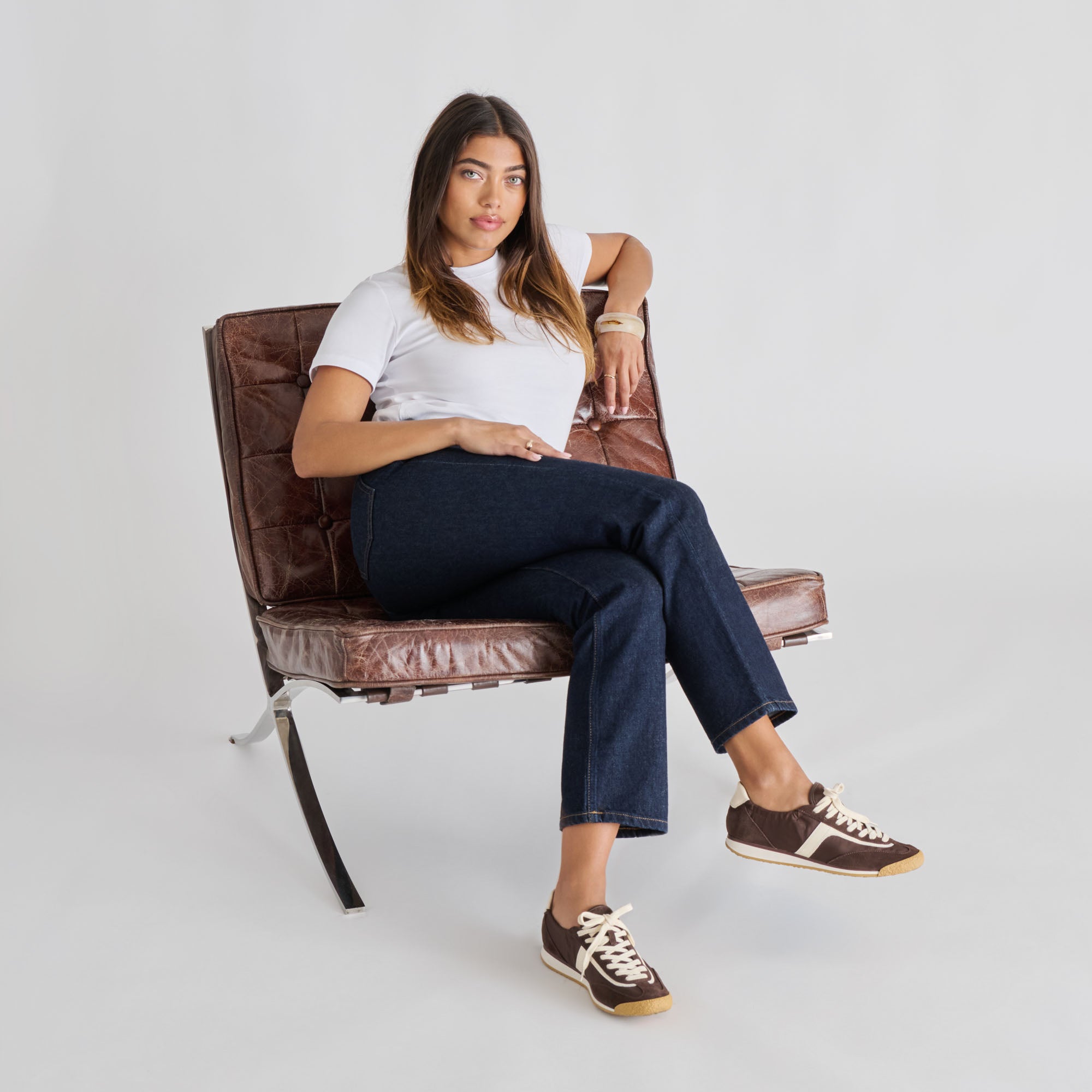 SARIYA SNEAKERS DK BROWN NYLON - Image 2