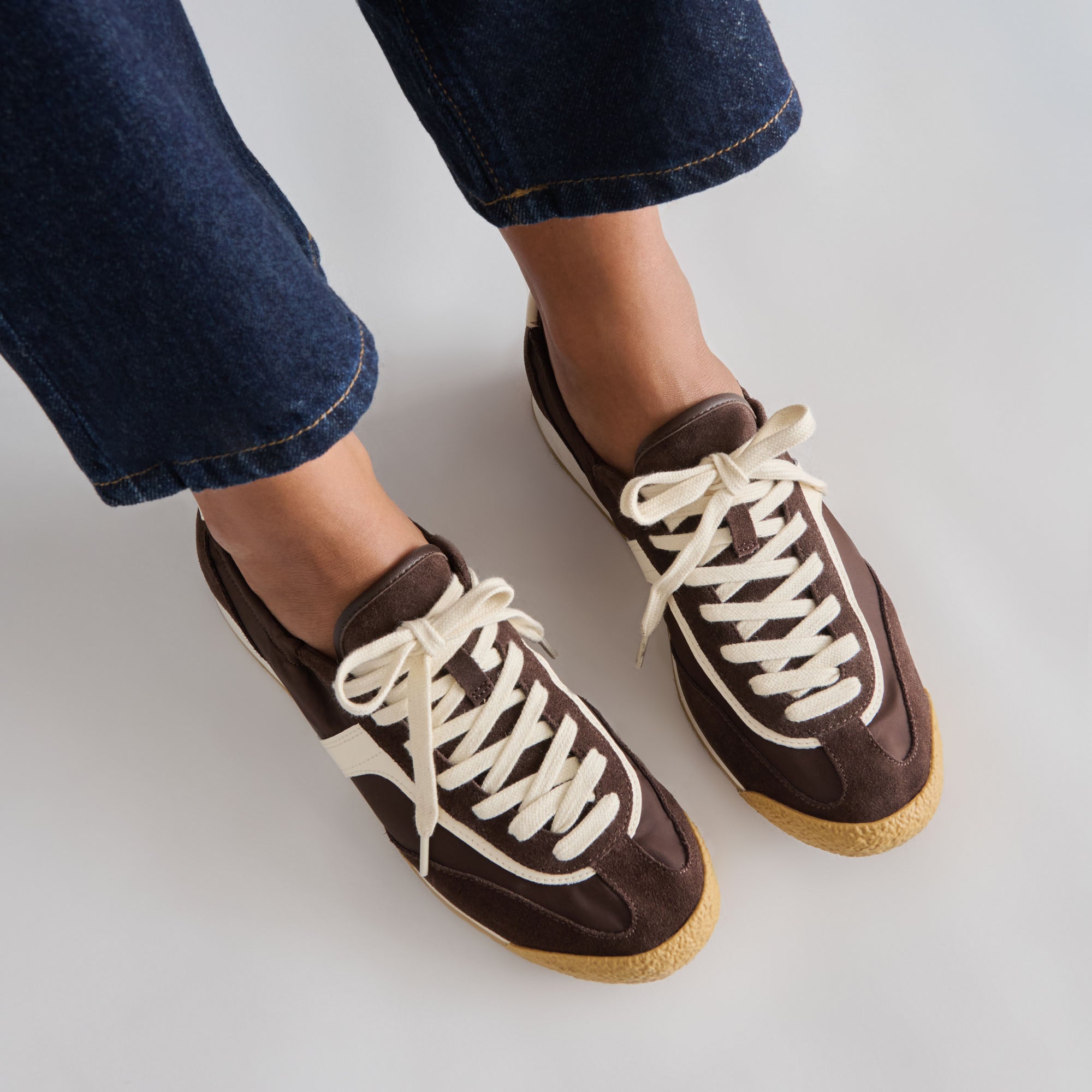 SARIYA SNEAKERS DK BROWN NYLON - Image 4