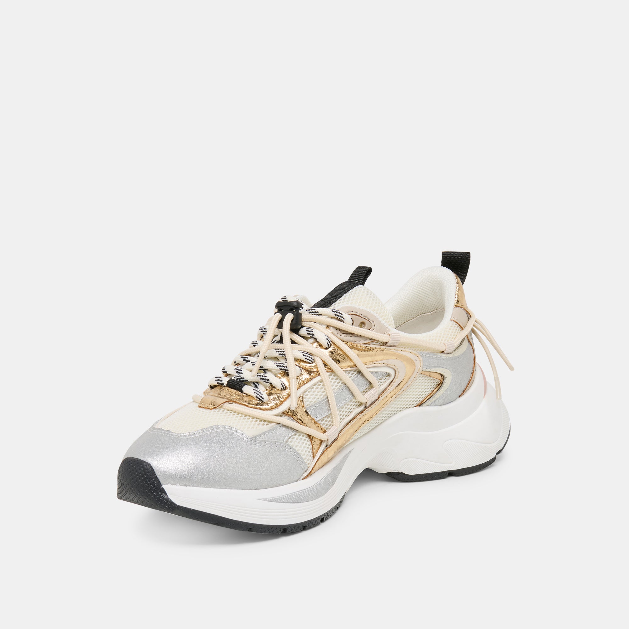 SELMAR SNEAKERS SILVER GOLD LEATHER - Image 4