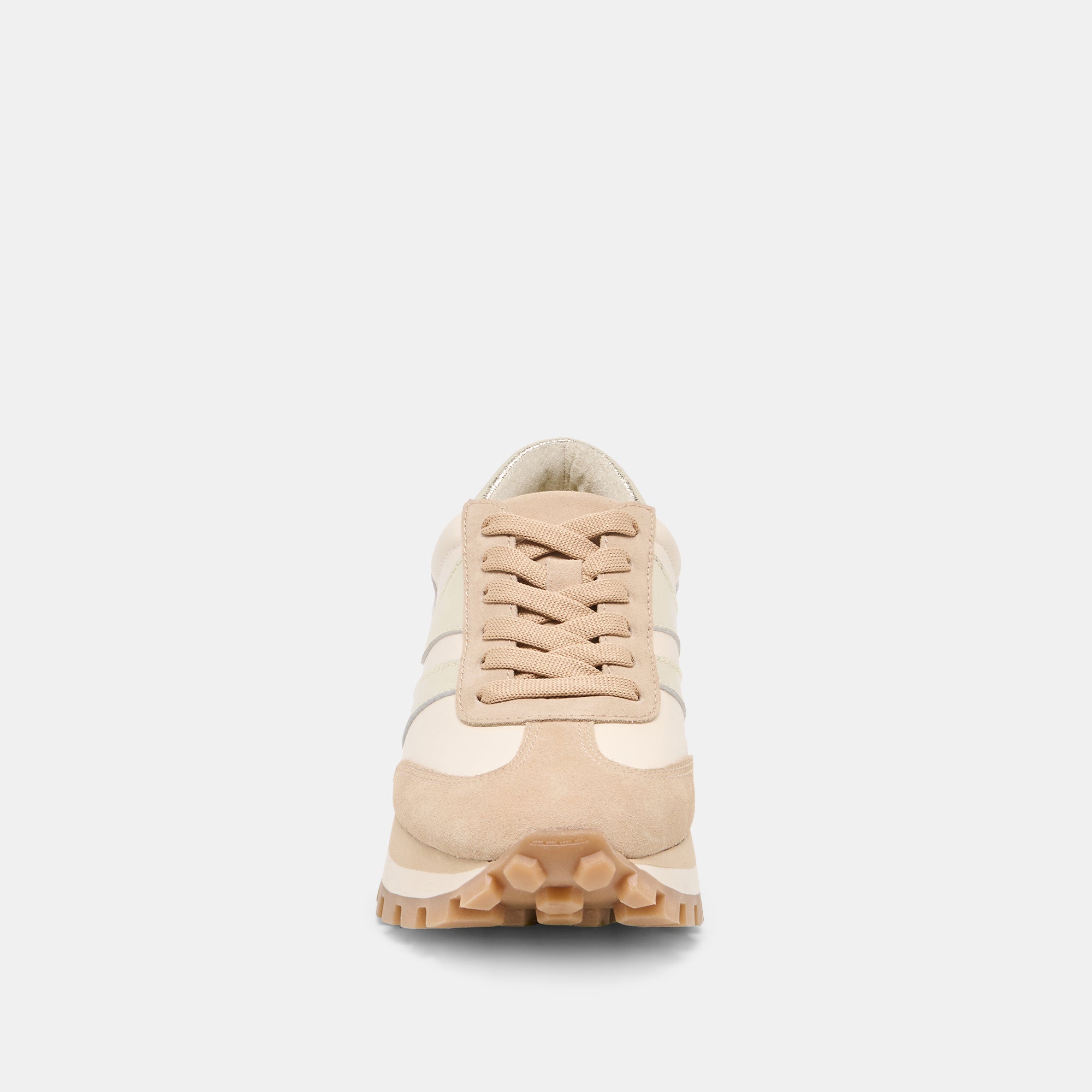 TRESA SNEAKERS WHITE GOLD SUEDE - Image 6