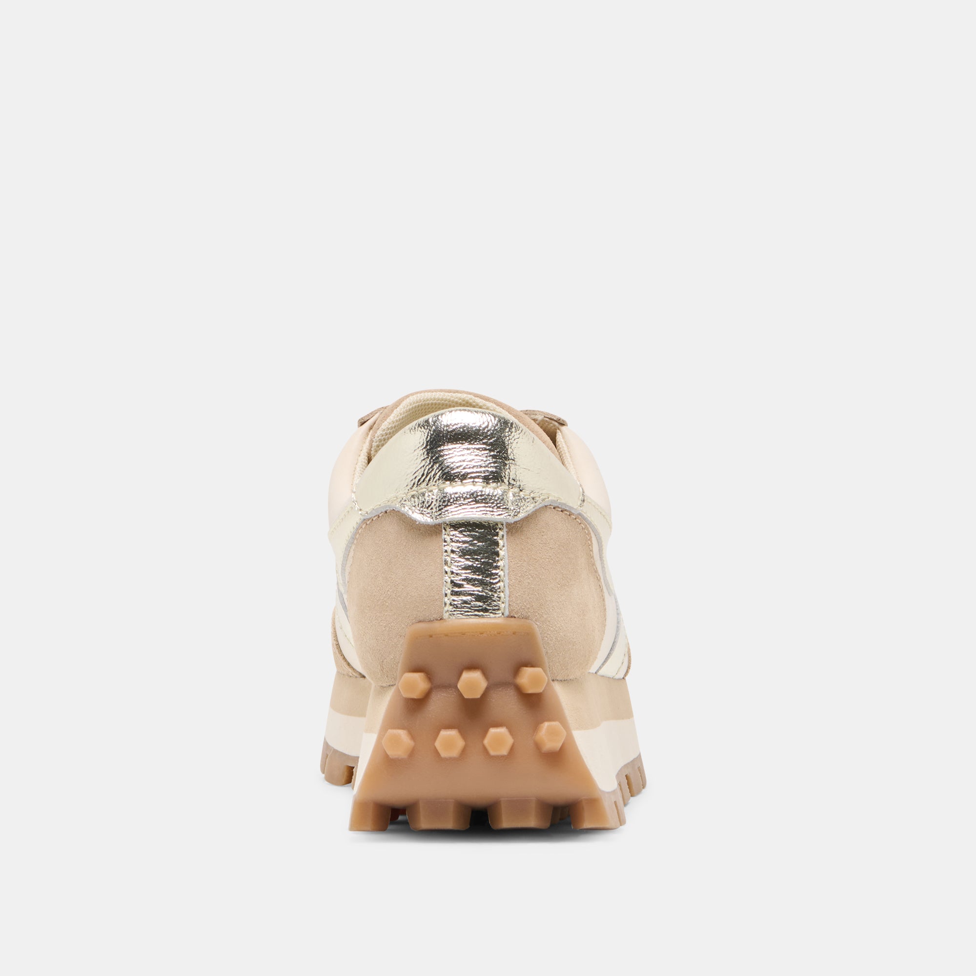 TRESA SNEAKERS WHITE GOLD SUEDE - Image 7