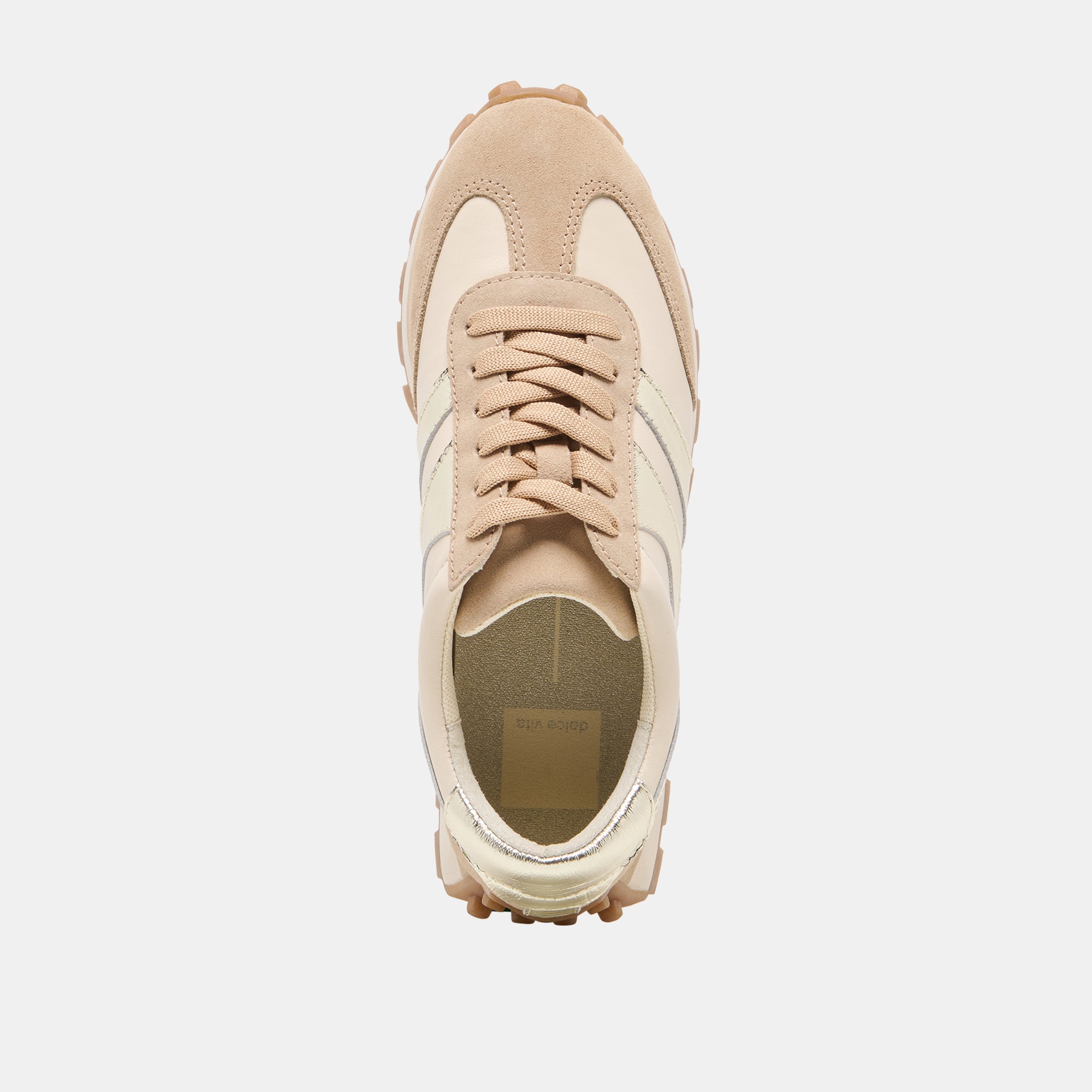 TRESA SNEAKERS WHITE GOLD SUEDE - Image 8