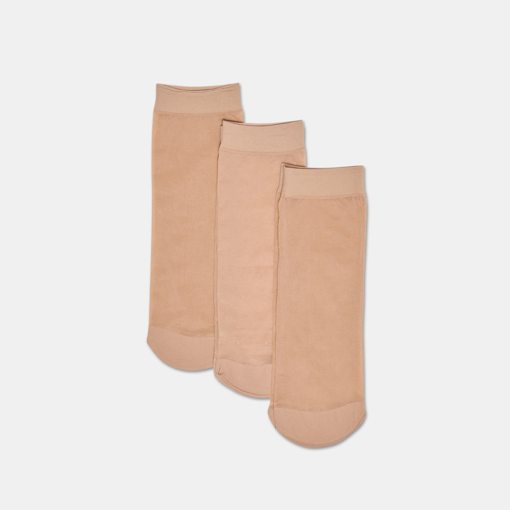 3 PACK DITSY DOT SHEER ANKLET SOCKS BLUSH - Image 3