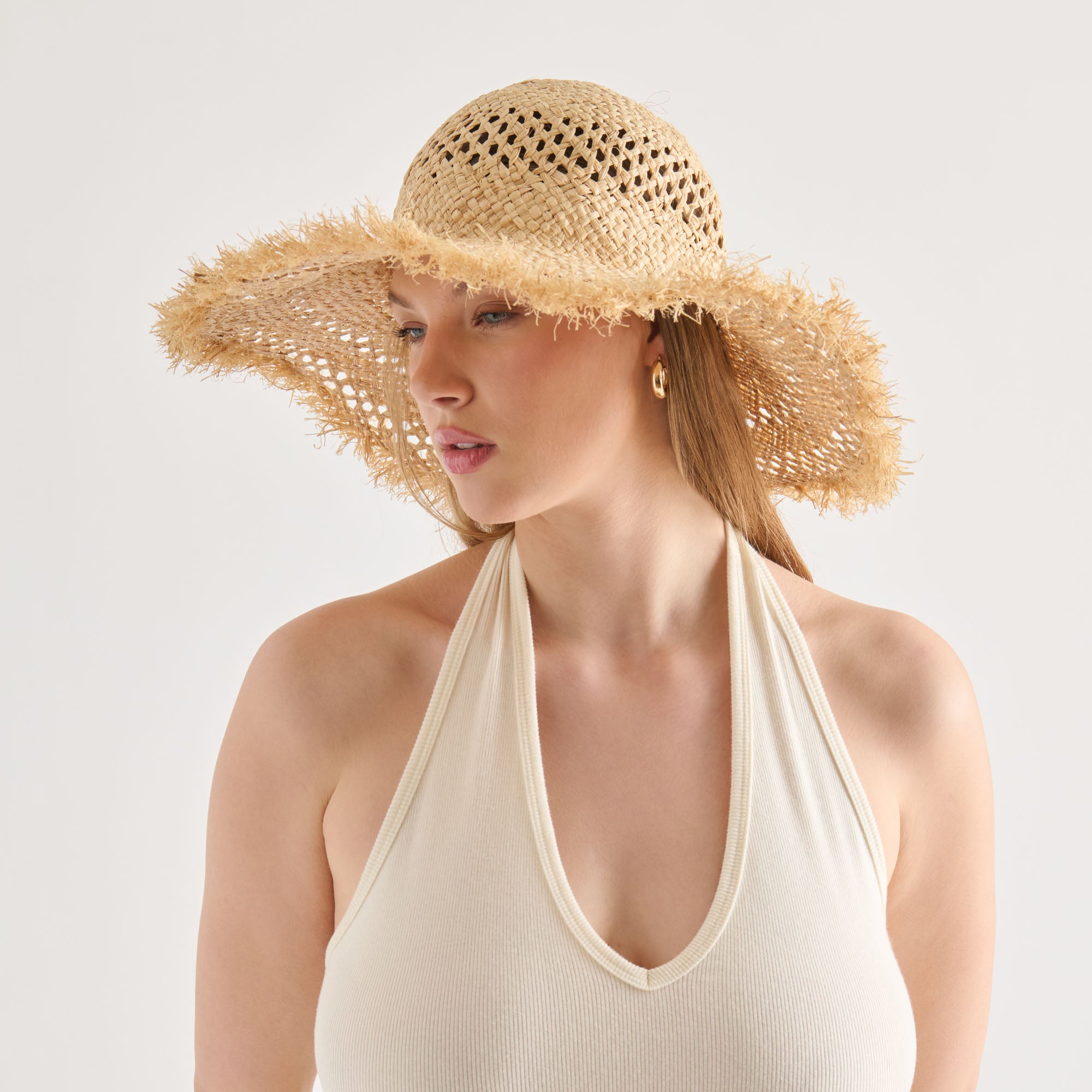 OPEN WEAVE SUNHAT TAN - Image 4