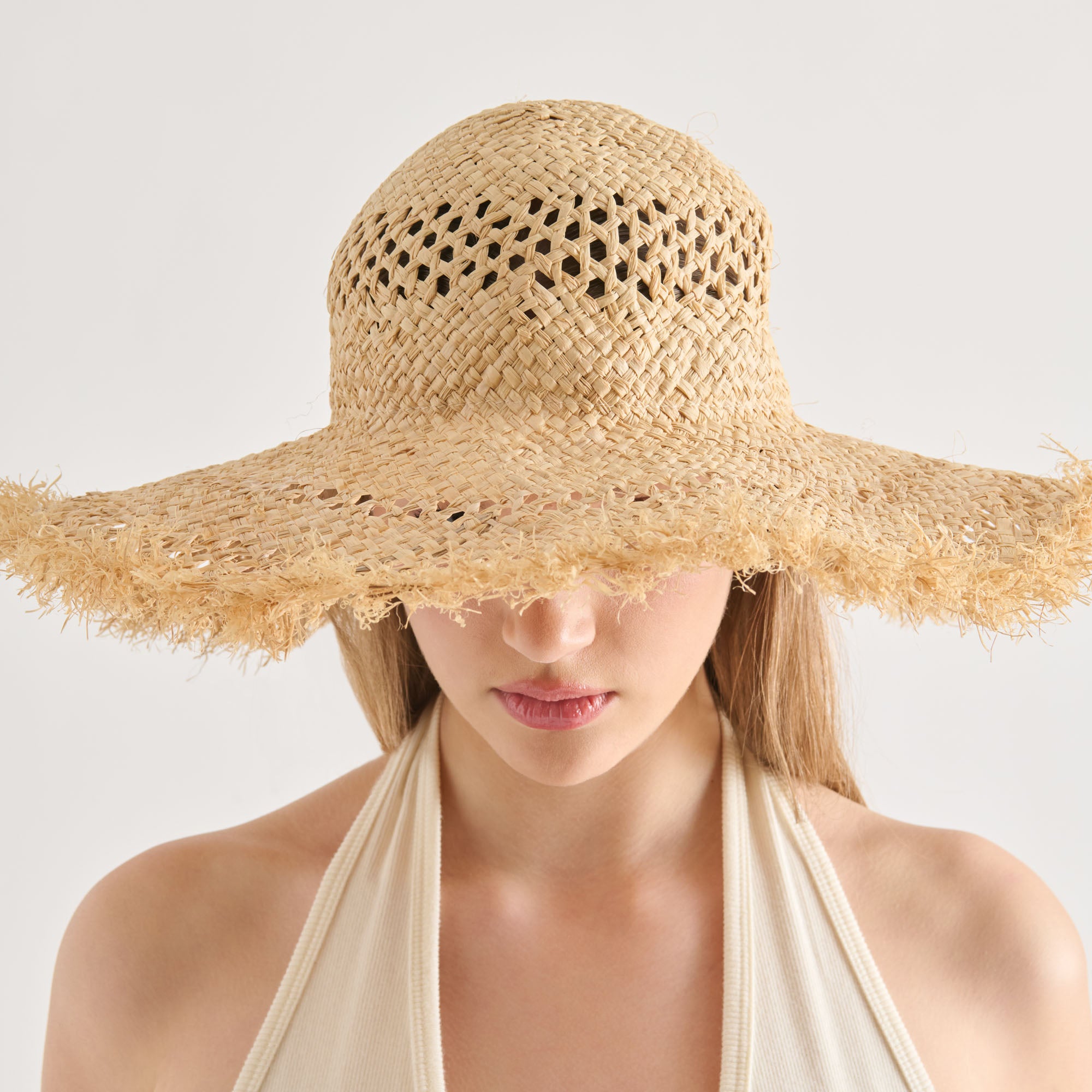OPEN WEAVE SUNHAT TAN - Image 2