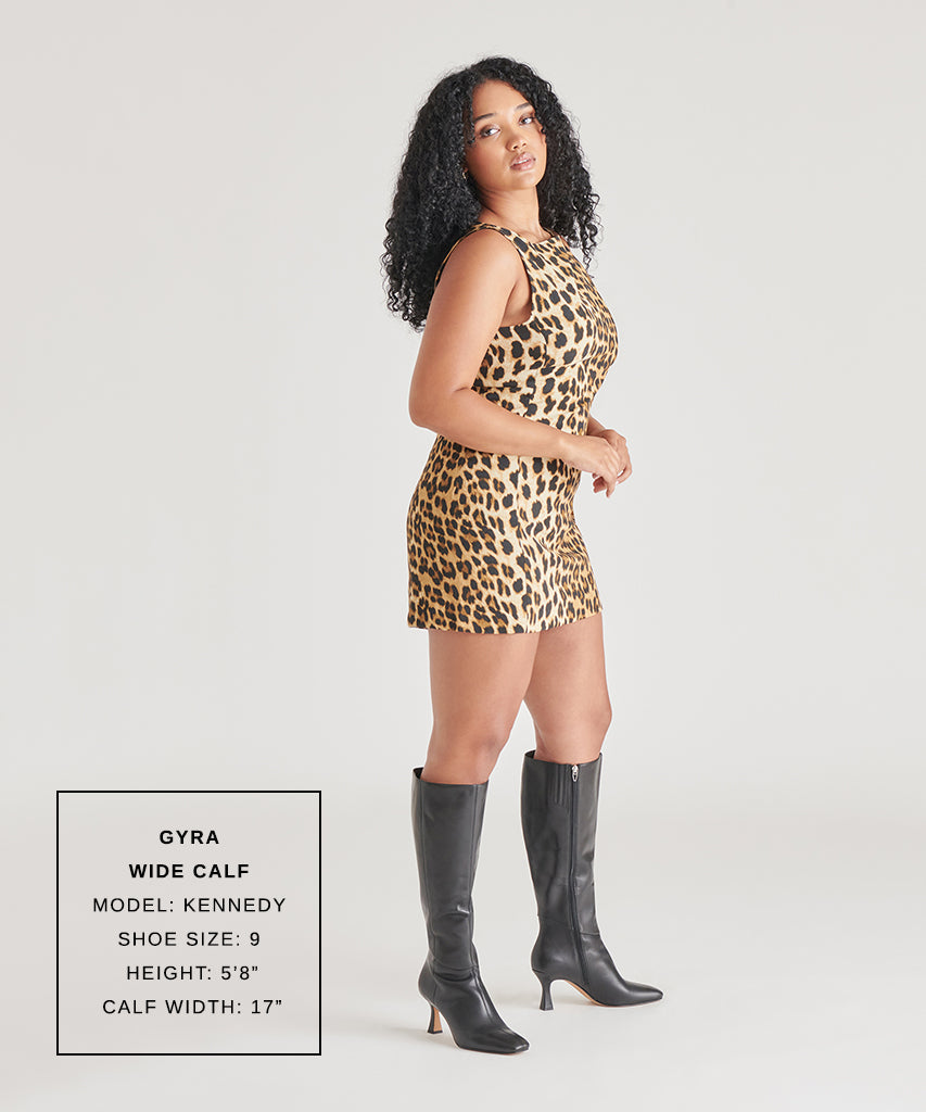 GYRA WIDE CALF BOOTS BLACK LEATHER - Image 9