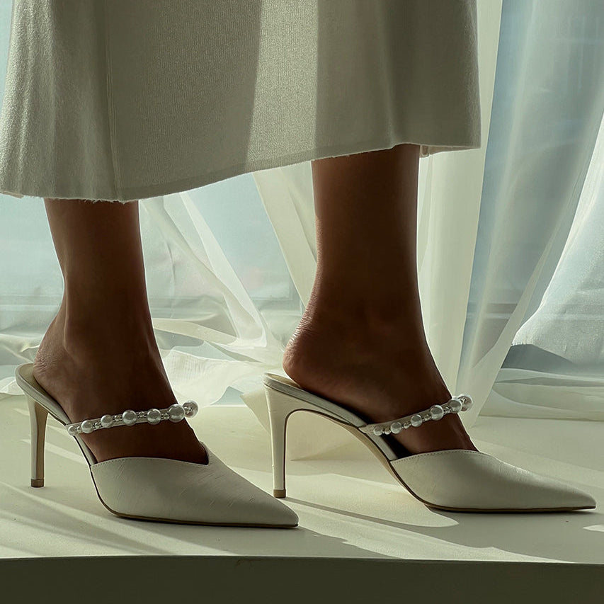 KANIKA PEARL HEELS VANILLA SILK - Image 2