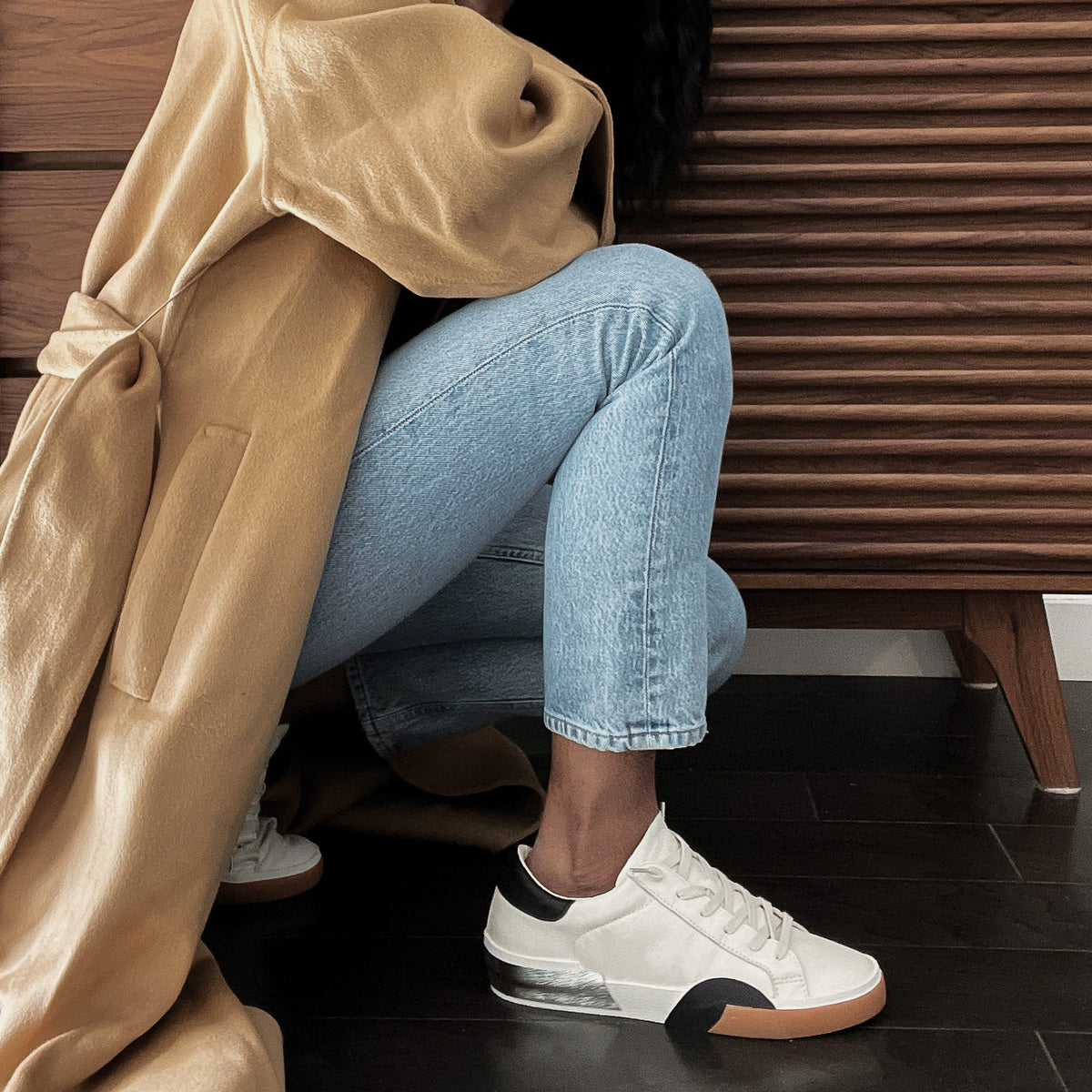 ZINA SNEAKERS WHITE BLACK LEATHER - Image 2