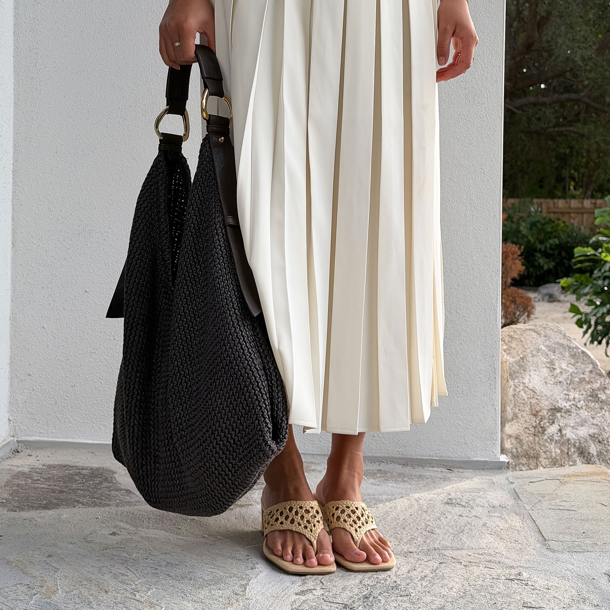 BARLO HEELS LT NATURAL WOVEN RAFFIA - Image 4