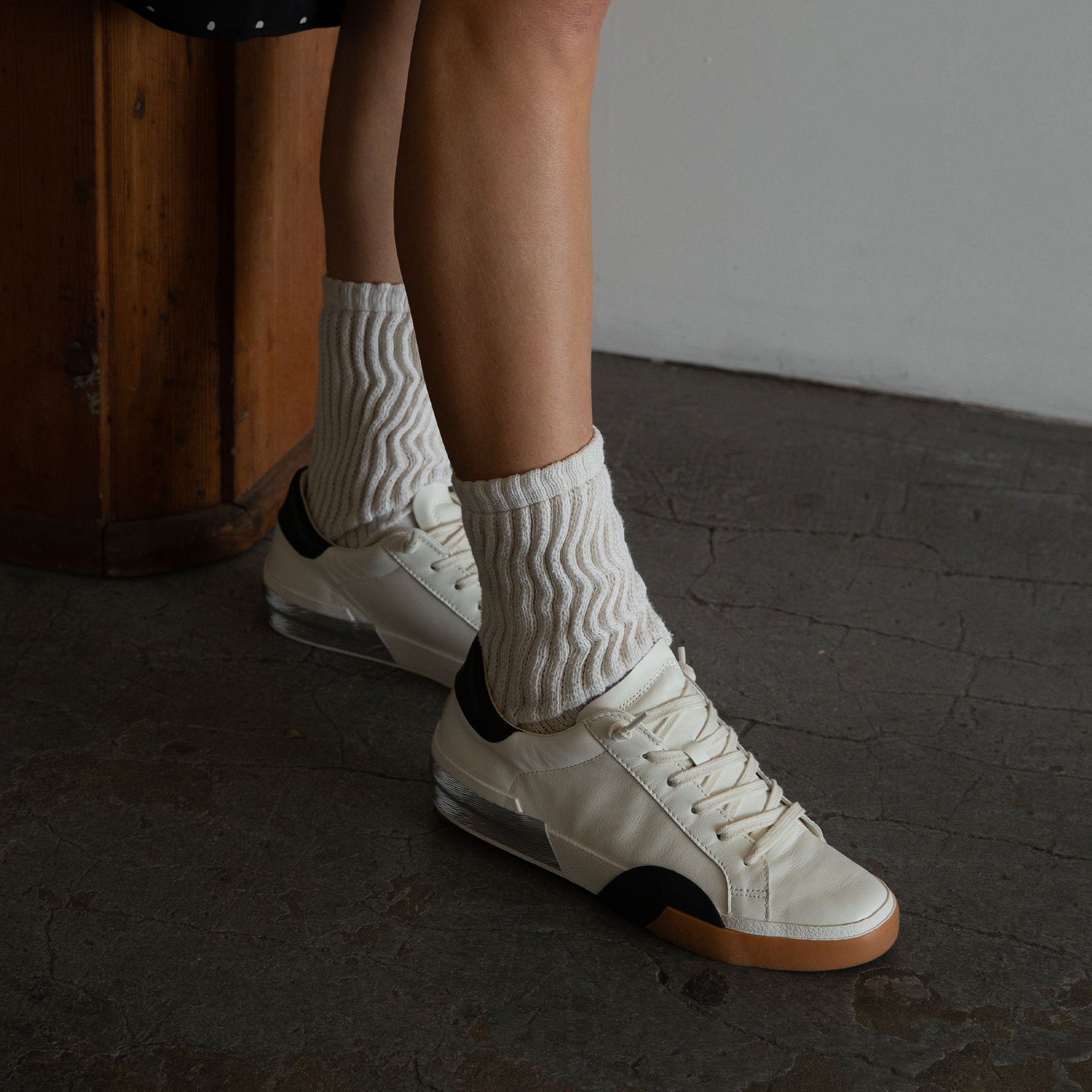 ZINA SNEAKERS WHITE BLACK LEATHER - Image 6